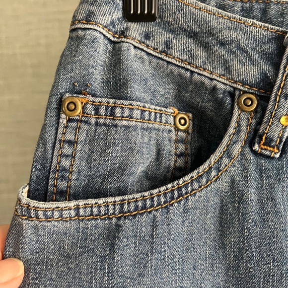 EMBROIDERED BEADED LONG DENIM FLOWING SKIRT - Picture 5 of 16